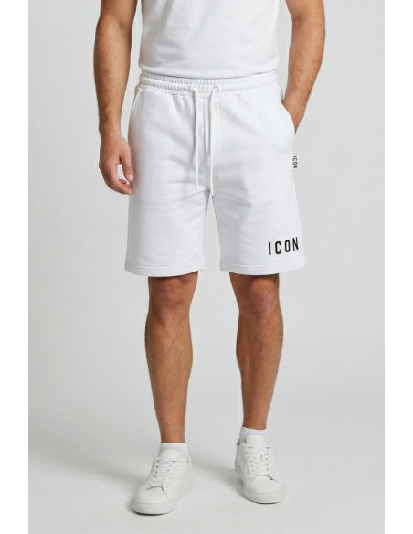Icon bermuda in cotone stretch con mini stampa logo IUB001 [1e150171]