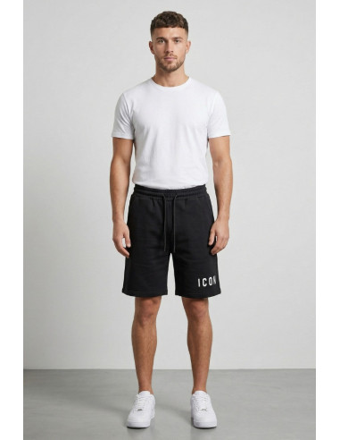 Icon bermuda in cotone stretch con mini stampa logo IUB001 [5b2c3bf4]