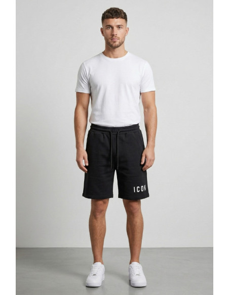 Icon bermuda in cotone stretch con mini stampa logo IUB001 [5b2c3bf4]