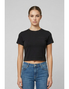 John Richmond t-shirt cropped in cotone stretch Sewamio UWP26001TS [0a2e8bec]