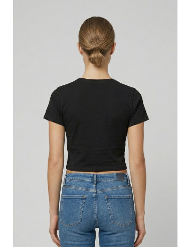 John Richmond t-shirt cropped in cotone stretch Sewamio UWP26001TS [d308c8e1]