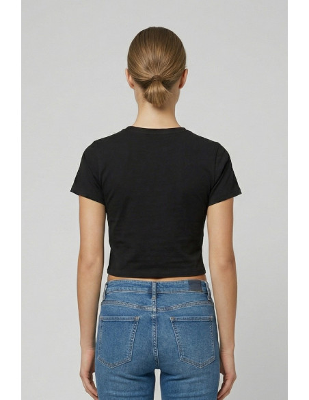 John Richmond t-shirt cropped in cotone stretch Sewamio UWP26001TS [d308c8e1]