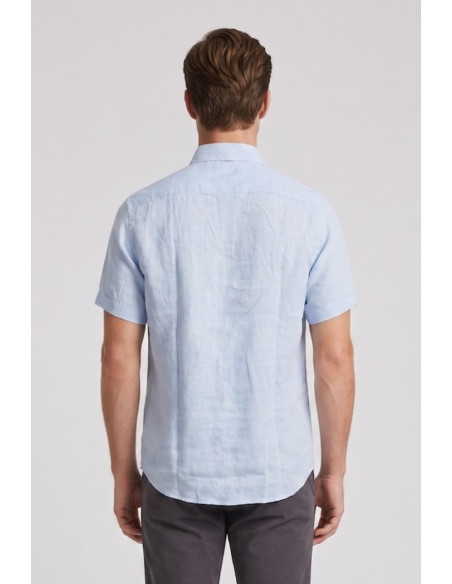 Guy camicia in lino mezza manica Custom912-1211 M50106 [4f847aec]