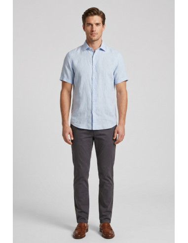 Guy camicia in lino mezza manica Custom912-1211 M50106 [f899bbe8]