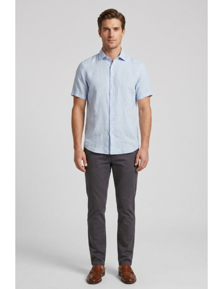Guy camicia in lino mezza manica Custom912-1211 M50106 [f899bbe8]