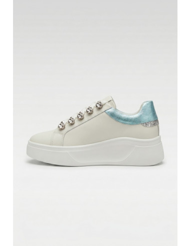 Queen Helena sneaker platform con dettaglio gioiello X34-11 [c8ff64b7]