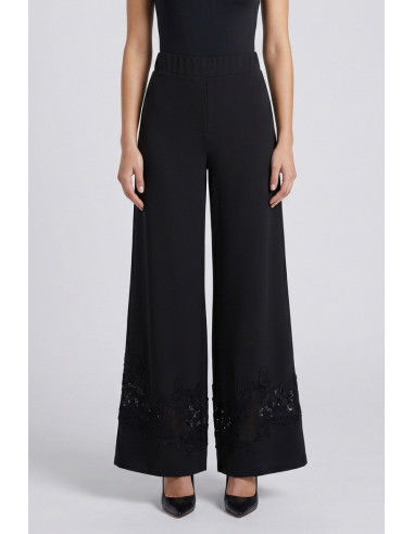 PDK pantalone ampio con dettaglio in pizzo 3297P4611 [c8cb851e]