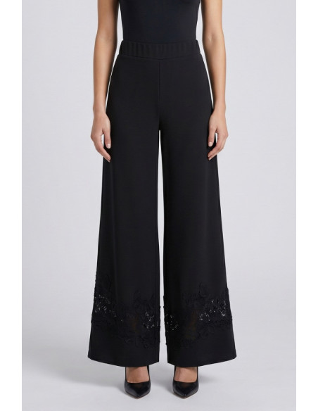 PDK pantalone ampio con dettaglio in pizzo 3297P4611 [c8cb851e]