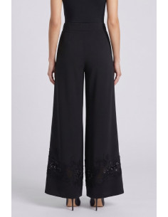 PDK pantalone ampio con dettaglio in pizzo 3297P4611 [c8cb851e] 2