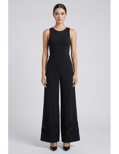 PDK pantalone ampio con dettaglio in pizzo 3297P4611 [a6f00717]