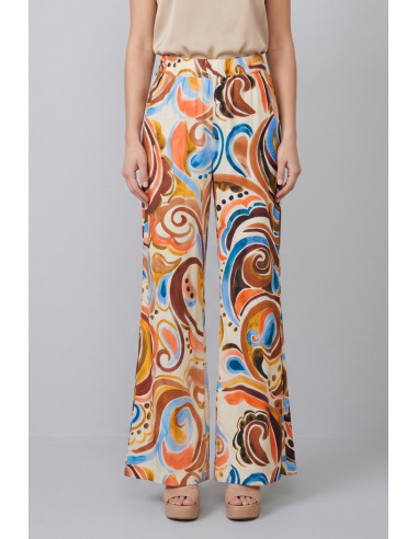 Celye pantalone a fantasia in viscosa SS26C0648 [a467055d]