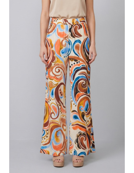 Celye pantalone a fantasia in viscosa SS26C0648 [a467055d]
