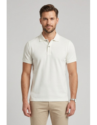 Guy polo in piquet di cotone Cabrio716n-pc M49901 [5ada20a1]