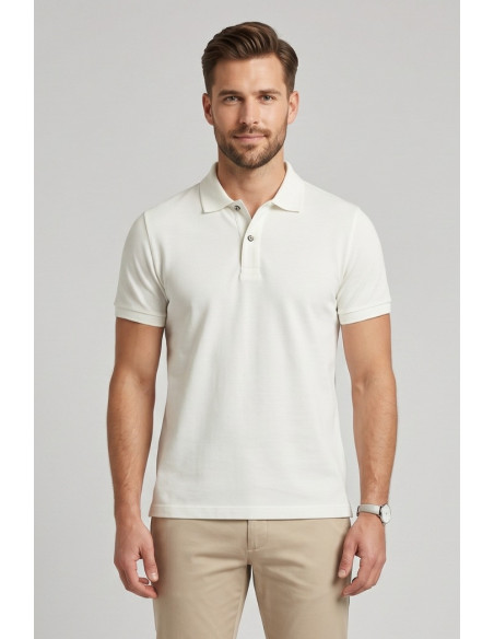 Guy polo in piquet di cotone Cabrio716n-pc M49901 [5ada20a1]