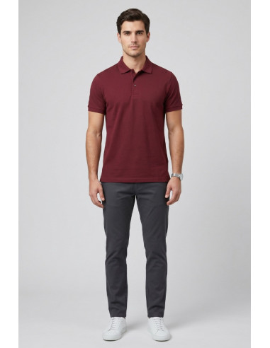 Guy polo in piquet di cotone Cabrio716n-pc M49901 [260a71ac]