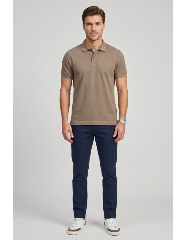 Guy polo in piquet di cotone Cabrio716n-pc M49901 [6de30f43]