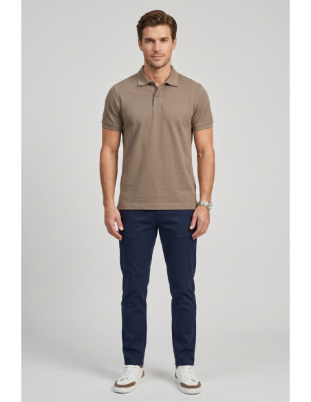 Guy polo in piquet di cotone Cabrio716n-pc M49901 [6de30f43]