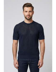 Markup maglia girocollo in misto lino e cotone MK1900017 [f53f3cc5]