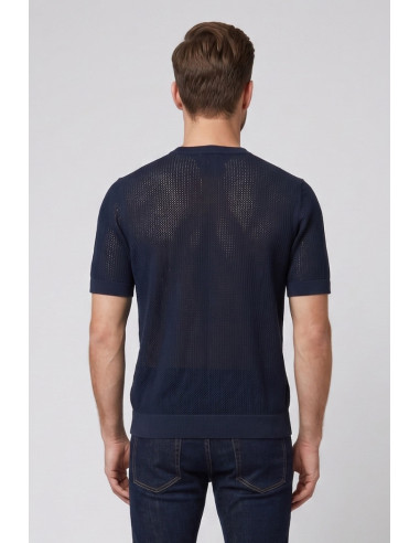 Markup maglia girocollo in misto lino e cotone MK1900017 [2c197fc8]