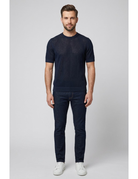 Markup maglia girocollo in misto lino e cotone MK1900017 [9b04becc]