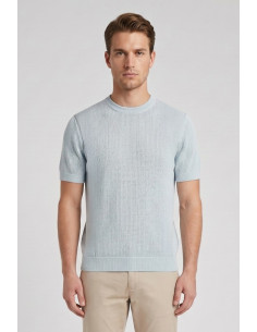 Markup maglia girocollo in misto lino e cotone MK1900017 [fd6d4c16]
