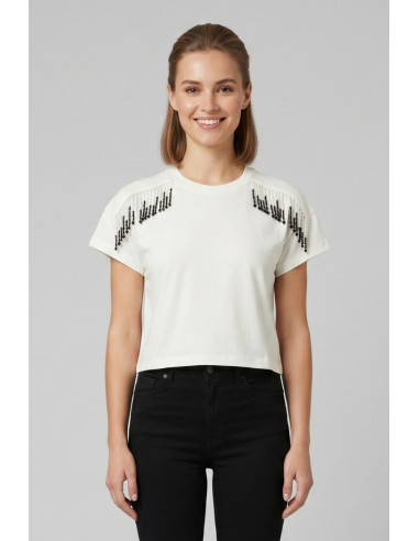 Markup t-shirt in cotone con applicazioni MW1610010 [e636feee]