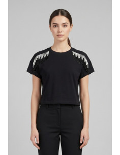Markup t-shirt in cotone con applicazioni MW1610010 [cd344662]