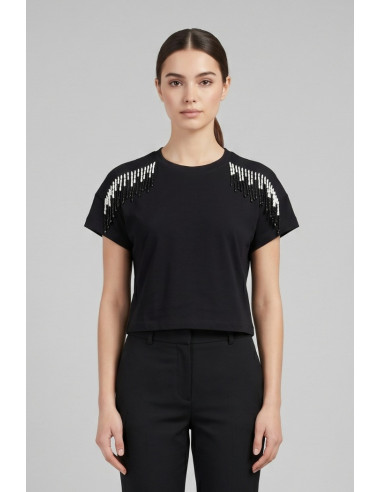 Markup t-shirt in cotone con applicazioni MW1610010 [cd344662]