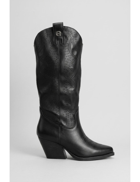 Queen Helena stivale con zip laterale X28-100 [01b0e84a]
