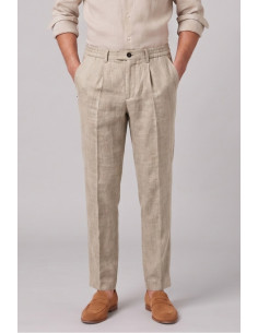 Markup pantalone con laccio in lino MK15109 [3b929701]