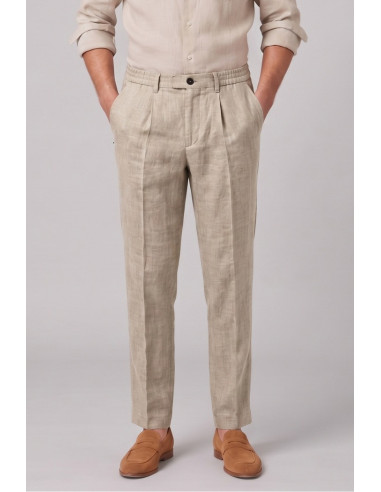 Markup pantalone con laccio in lino MK15109 [3b929701]
