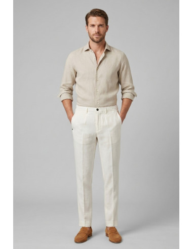 Markup pantalone con laccio in lino MK15109 [717fb201]