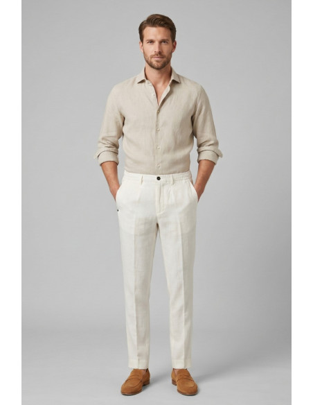 Markup pantalone con laccio in lino MK15109 [717fb201]