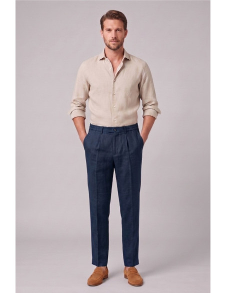 Markup pantalone con laccio in lino MK15109 [ea610807]