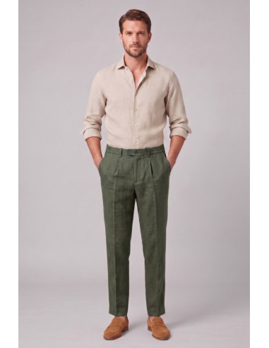 Markup pantalone con laccio in lino MK15109 [1019dae4]