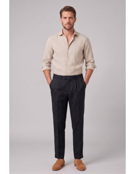 Markup pantalone con laccio in lino MK15109 [5a7d0a8d]