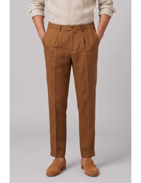 Markup pantalone con laccio in lino MK15109 [e69c059f]