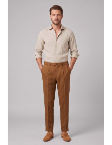 Markup pantalone con laccio in lino MK15109 [88a78796]