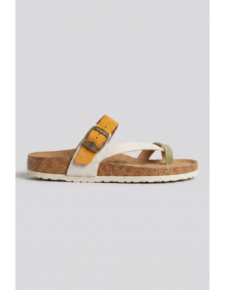 Queen Helena ciabatta a fascia multicolor incrociata X34-109 [b844c32f]