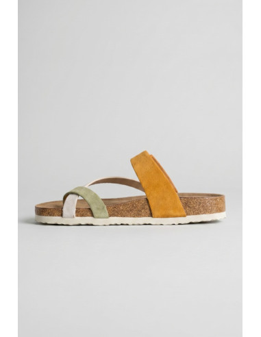 Queen Helena ciabatta a fascia multicolor incrociata X34-109 [61628022]