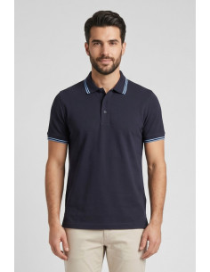 Guy polo in piquet di cotone Cabrio717t-pc M49902 [ac0f17f6]