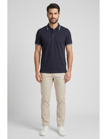 Guy polo in piquet di cotone Cabrio717t-pc M49902 [c23495ff]
