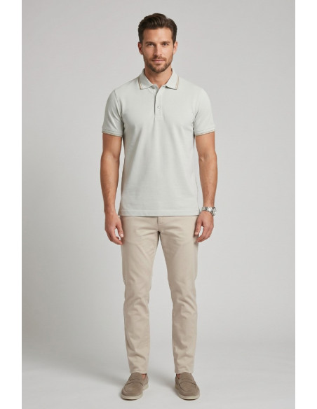 Guy polo in piquet di cotone Cabrio717t-pc M49902 [07f986bb]