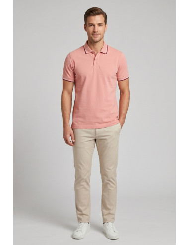 Guy polo in piquet di cotone Cabrio717t-pc M49902 [814bdb33]