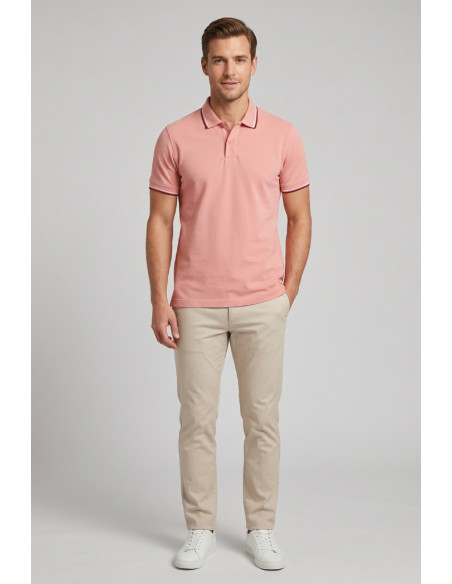 Guy polo in piquet di cotone Cabrio717t-pc M49902 [814bdb33]