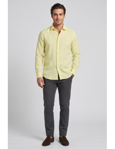 Guy camicia in lino Custom910n-1211 M50088 [c86bbed2]