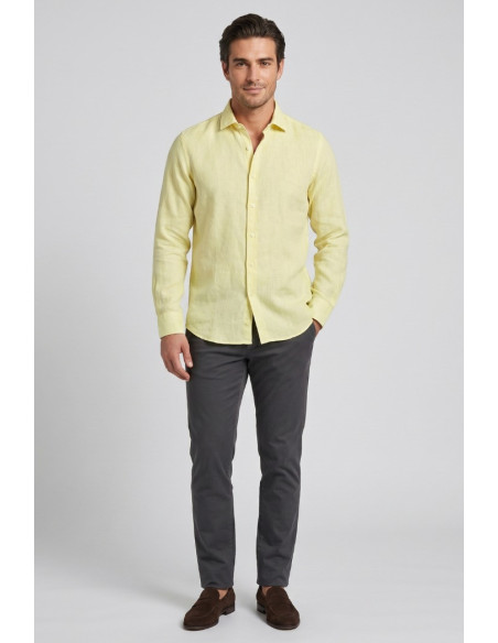 Guy camicia in lino Custom910n-1211 M50088 [c86bbed2]