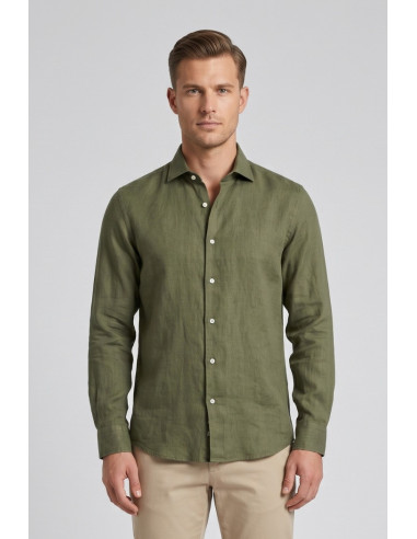 Guy camicia in lino Custom910n-1211 M50088 [9631e2f9]