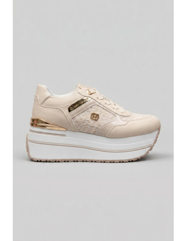 Queen Helena sneaker platform con dettaglio pizzo X34-48 [b66cba3c]