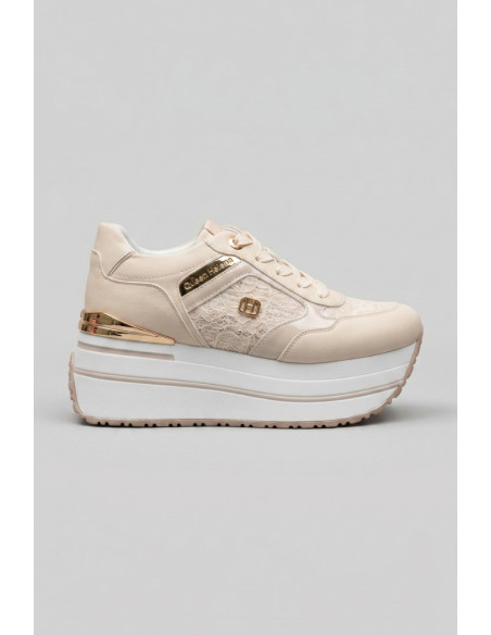 Queen Helena sneaker platform con dettaglio pizzo X34-48 [b66cba3c]